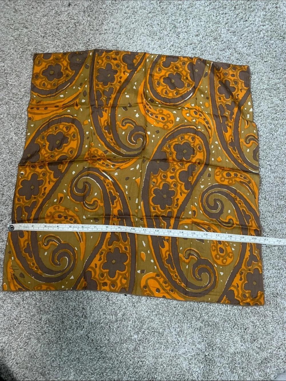 Vintage Printed Paisley Floral Silk-Feel Scarf Set